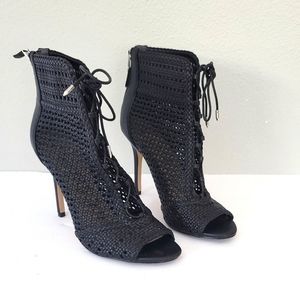 Sam Edelman open toe booties heels 8.5